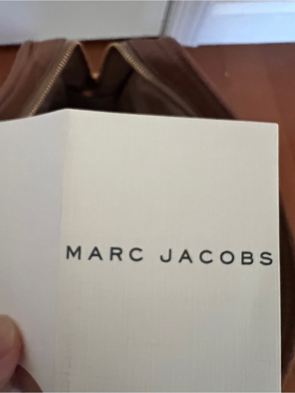 Marc Jacobs Brown Leather Tote Shoulder Bag with Gold Hardware - Picture 9 of 12